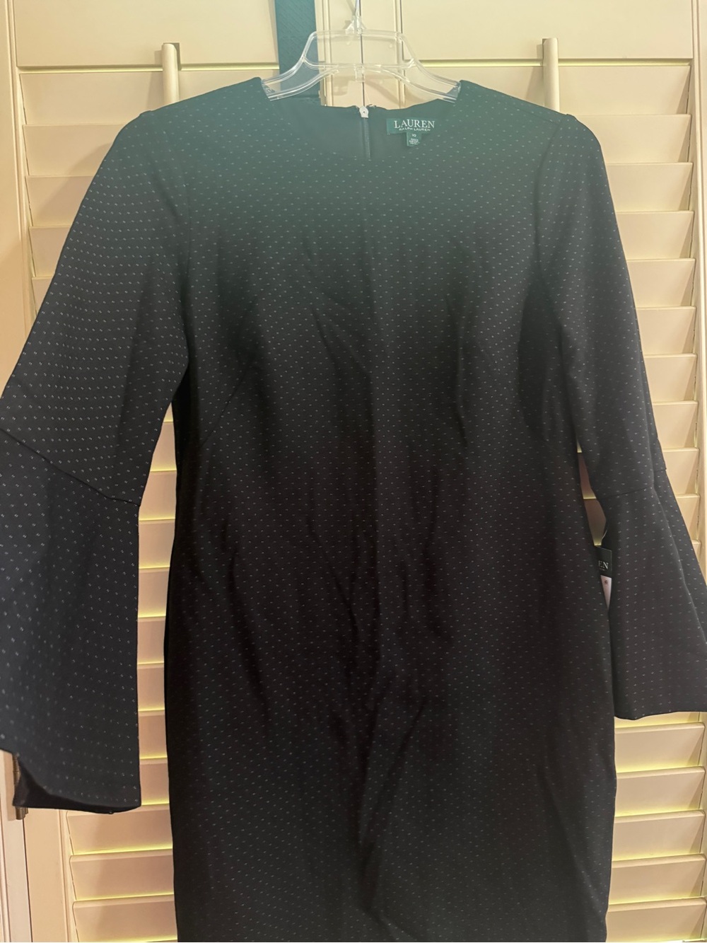 Ralph Lauren Navy Dress with Subtle Dot Texture